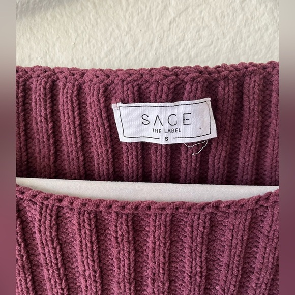 Sage The Label Greater Good Boat Neck Ribbed Sweater in Red Women's Size S - Picture 6 of 12